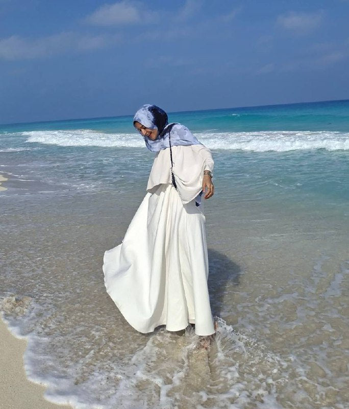 white cloche skirt