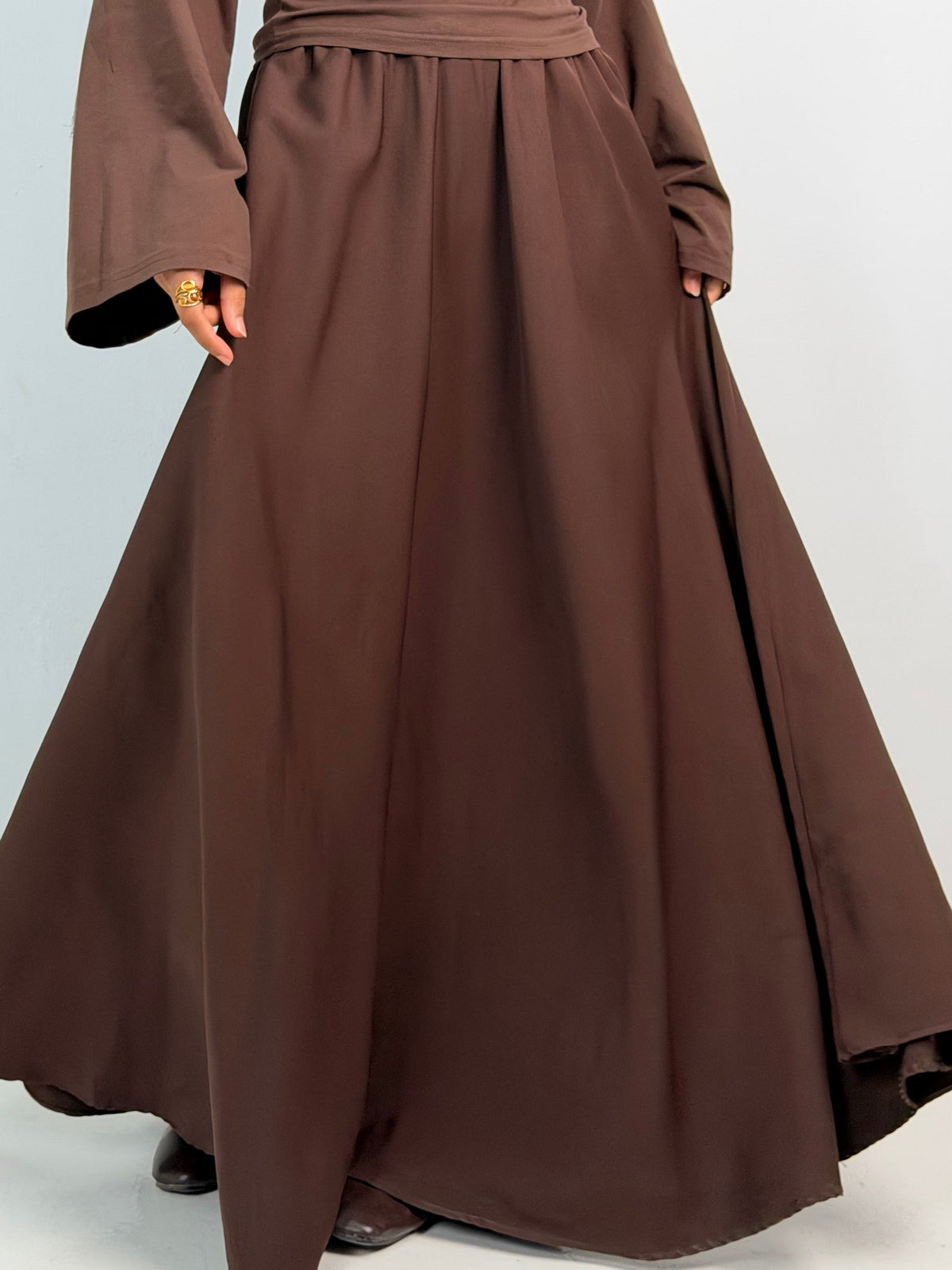 Brown cloche skirt