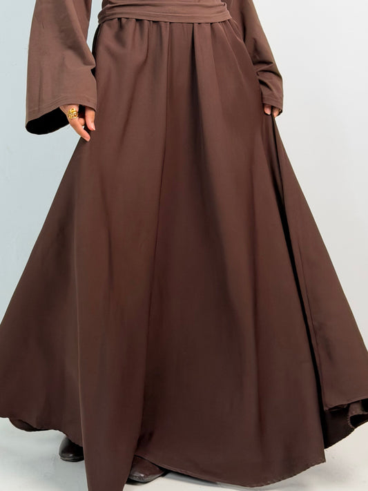 Brown cloche skirt