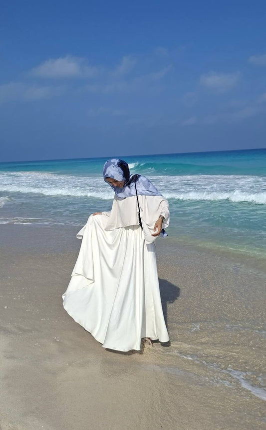 white cloche skirt