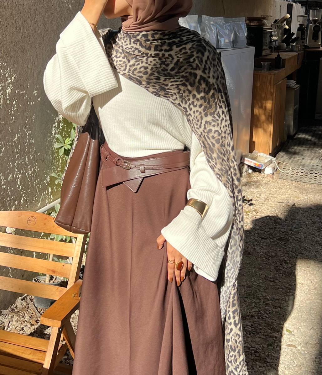 Brown cloche skirt