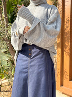 Gray knitted sweater