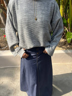 Gray knitted sweater